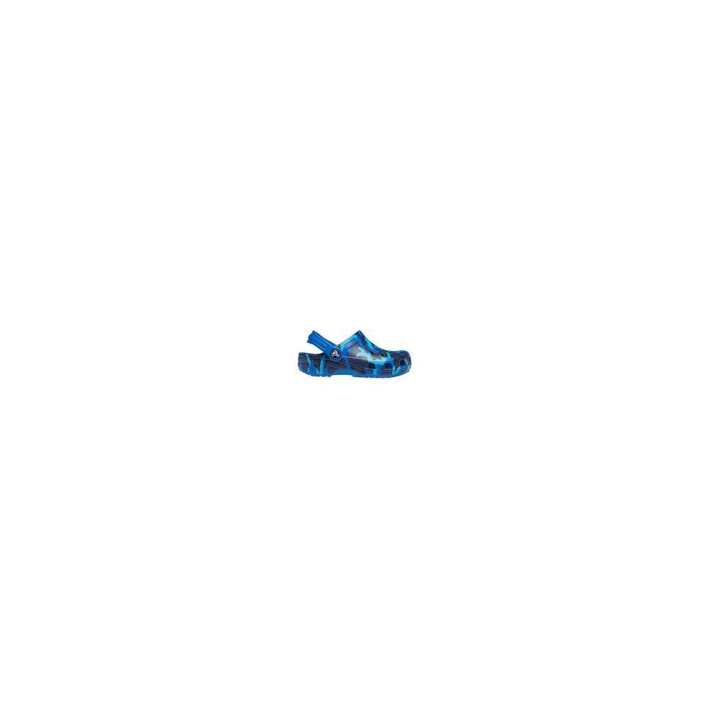 Blue Boys' Crocs Classic Printed Clogs | NZ 1325NWYB